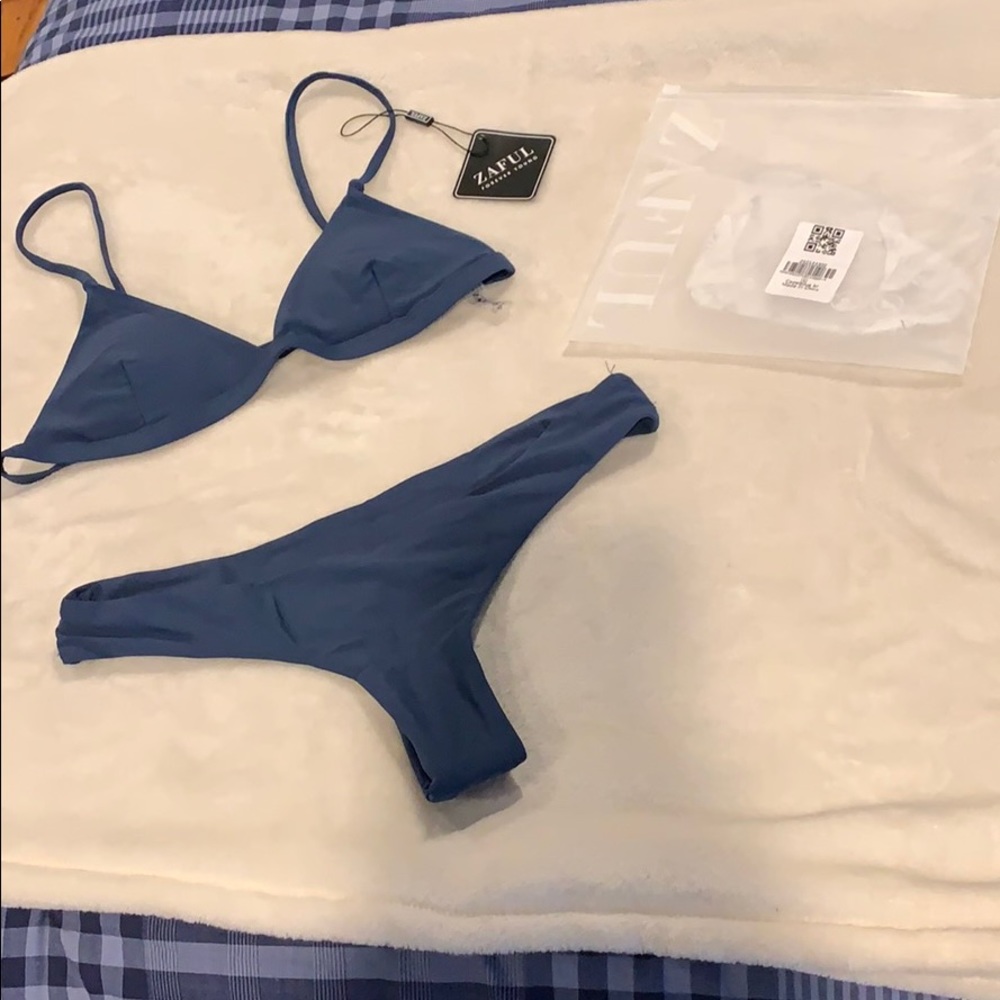 Blue bikini